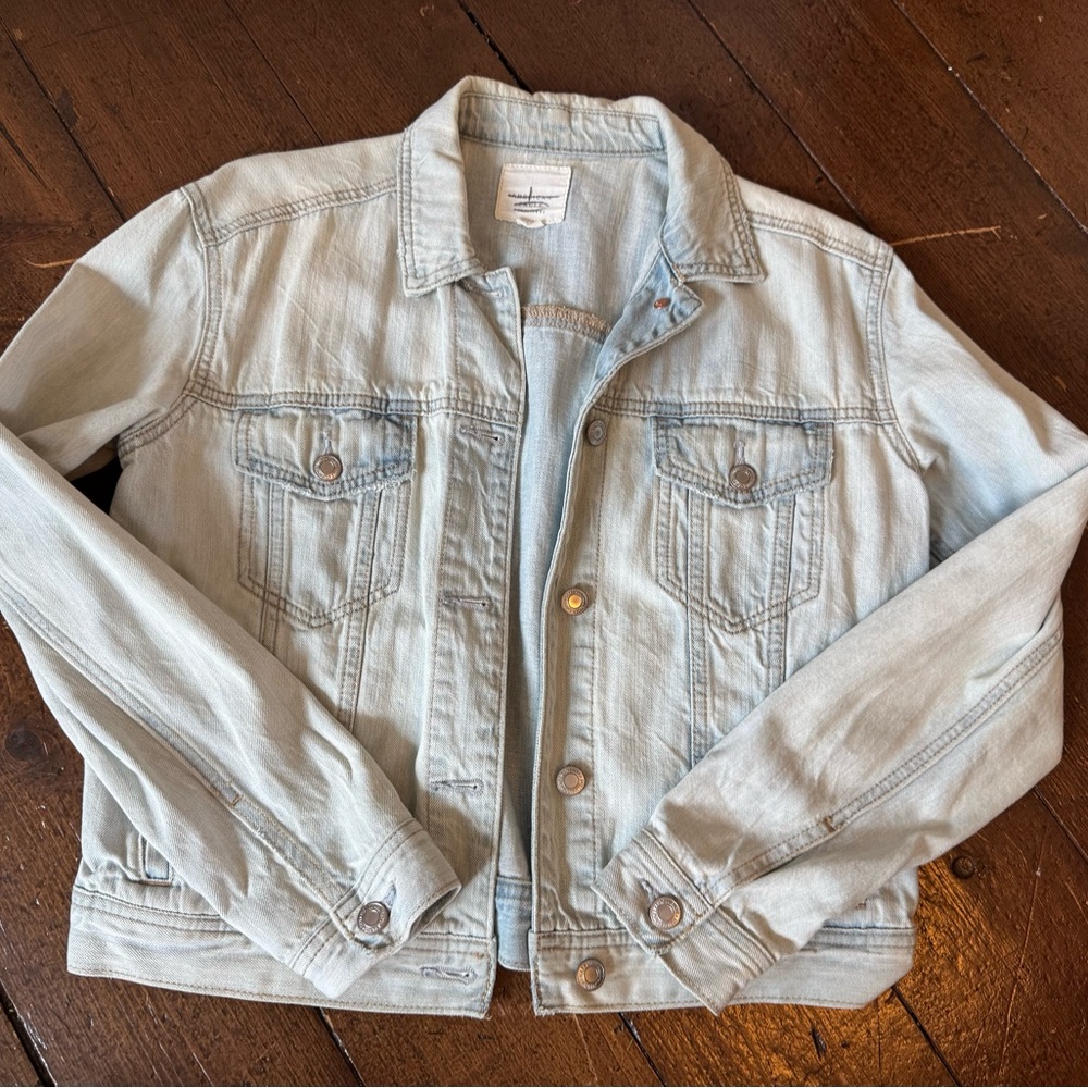 Custom Painted American Eagle Denim Jacket